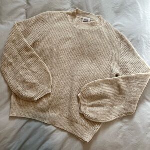 Aritzia Little Moon Knit Sweater Cream - Size Medium